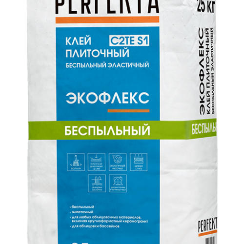 Клей плиточный беспыльный эластичный Экофлекс C2TE S1