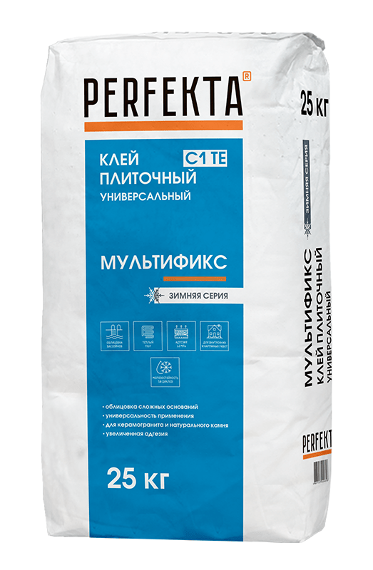 Клей плиточный универсальный Мультификс C1 TE Зимняя серия