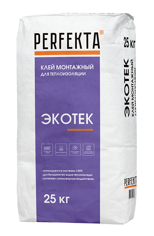 Клей монтажный для теплоизоляции Экотек