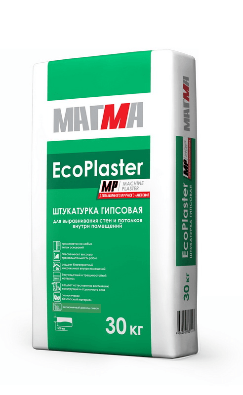 Штукатурка гипсовая «EcoPlaster MP»