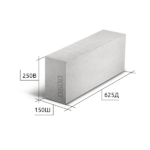 Блок D600 B3,5 F100 625х150х250 газобетонный перегородочный — изображение 2