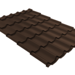 Металлочерепица Классик ("Classic") v01 0,5 Drap RAL 8017 шоколад