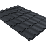 Металлочерепица Классик ("Classic") v01 0,5 PurLite M RAL 7024 мокрый асфальт