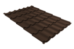 Металлочерепица Классик ("Classic") v01 0,5 Rooftop Бархат RAL 8017 шоколад