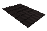 Металлочерепица Классик ("Classic") v01 0,5 Rooftop Бархат RAL 9005 черный