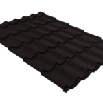Металлочерепица Классик ("Classic") v01 0,5 Rooftop Бархат RAL 9005 черный