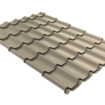 Металлочерепица Классик ("Classic") v01 0,5 Satin RAL 1015 светлая слоновая кость