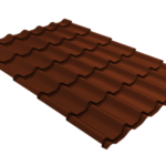Металлочерепица Классик ("Classic") v01 0,5 Satin RAL 3009 оксидно-красный