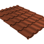 Металлочерепица Классик ("Classic") v01 0,5 Satin RAL 8004 терракота