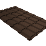 Металлочерепица "Квадро профи" ("Quadro Profi") v02 0,5 Satin Matt RAL 8017 шоколад