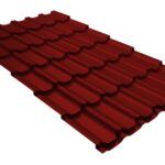 Металлочерепица "Квинта плюс" ("Kvinta plus") 0,5 Satin RAL 3011 коричнево-красный