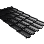 Металлочерепица "Квинта плюс3D" ("Kvinta plus3D") 0,5 Satin RAL 9005 черный