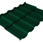 Металлочерепица "Квинта Уно" ("Kvinta Uno") 0,5 Satin RAL 6005 зеленый мох