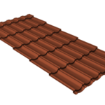 Металлочерепица "Квинта Юг" 0,5 Satin Matt RAL 8004 терракота