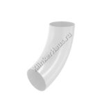 Колено трубы Aquasystem D90 мм, GreenCoat Pural BT, RR 20 (белый)