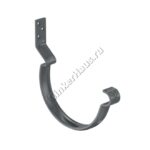 Крюк крепления желоба короткий Aquasystem D150 мм, GreenCoat Pural BT matt, RR 23 (серый)