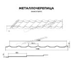 Металлочерепица МЕТАЛЛ ПРОФИЛЬ Ламонтерра NormanMP (ПЭ-01-6005-0.5) — изображение 2
