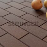 Тротуарная плитка Steingot Прямоугольник Темно-коричневый 40 (верхний прокрас, минифаска), 200x100x40