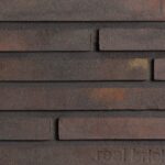 Минеральная плитка ручной формовки REAL BRICK Черный магнезит Classic, 0.5 Ригель 440x50x20 мм