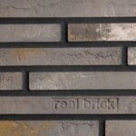 Минеральная плитка ручной формовки REAL BRICK Платиновый Базовый, 0.5 Ригель 440x50x20 мм