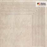 Клинкерная ступень плоская угловая Paradyz Scandiano Beige 300x300x11 мм