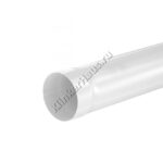 Труба водосточная 1м Aquasystem D100 мм, GreenCoat Pural BT, RR 20 (белый)