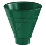 Воронка водосборная круглая Aquasystem D100 мм, GreenCoat Pural BT, RAL 6005 (зеленый)